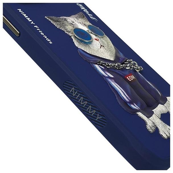 NIMMY futerał GLASSES COOL CAT do IPHONE 15 Pro Max niebieski