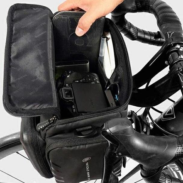 WILDMAN sakwa rowerowa na kierownicę na zamek 4L GS6 czarna