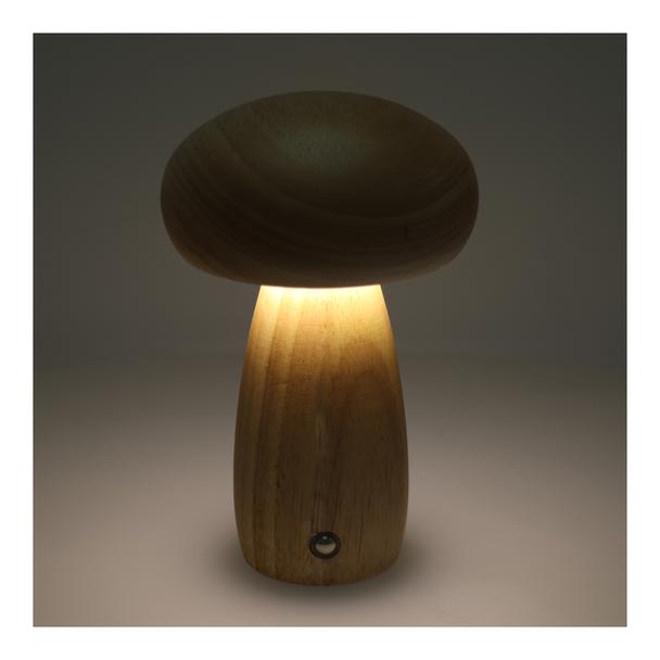Lampka nocna GRZYBEK Art Deco jasne drewno MTWTHN