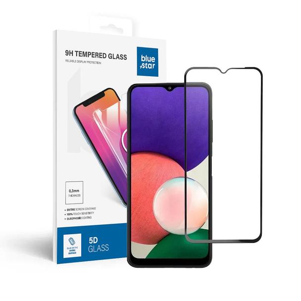 Szkło hartowane 5D do Samsung A22 5G (full glue / case friendly) Blue Star czarne