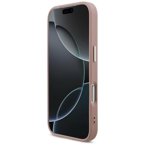 GUESS futerał do IPHONE 17 Pro GUHCP17LHG4SGCP (Fixed Glitter Big 4G Metal Frame) różowy