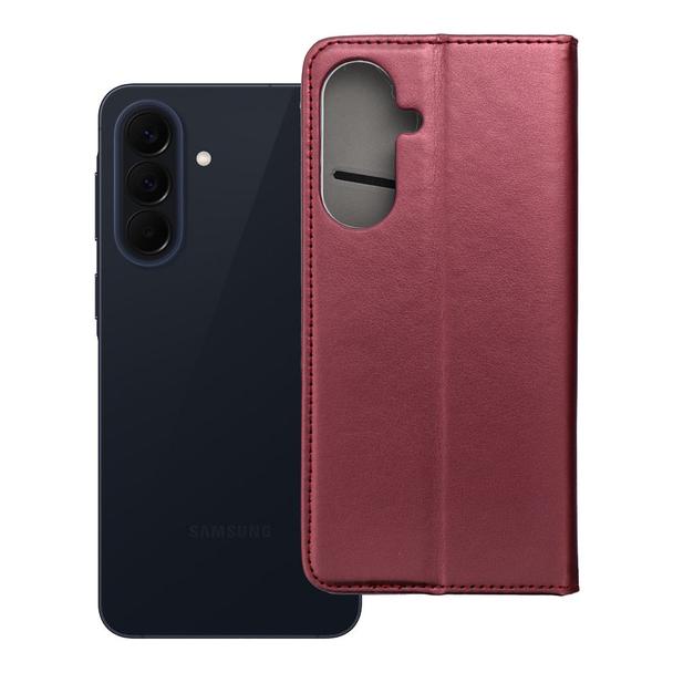 Etui z klapką na Samsung A57 5G Smart Magneto burgundowe