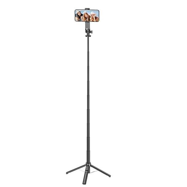 Selfie stick Hoco tripod z pilotem bezprzewodowym K21 czarny