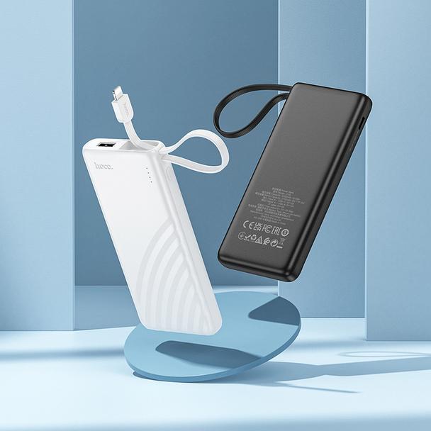 Powerbank Hoco 5000 mAh 2A z wbudowanym kablem Lightning J129 czarny