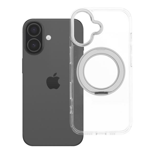 Etui na iPhone 17 Frame Circle Stand zgodne z MagSafe transparentne