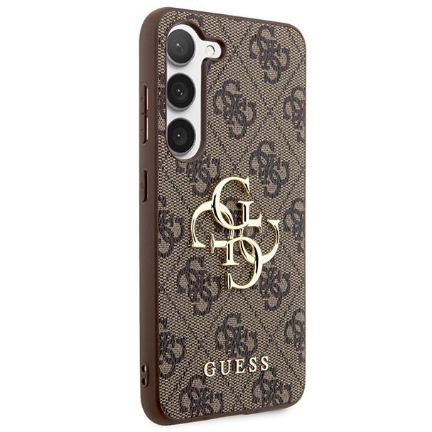 GUESS futerał do SAMSUNG S24 GUHCS24S4GMGBR (Leather 4G Metal Logo) brązowy
