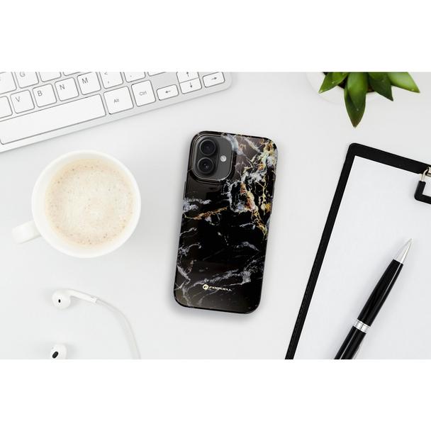 Etui na iPhone 15 PRO MAX Forcell F-Protect Mirage zgodne z MagSafe Military Drop-Test black marble