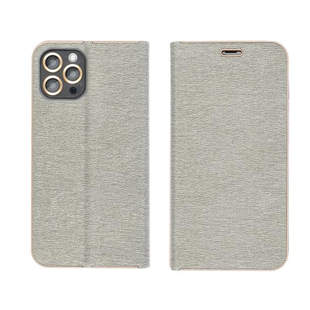 Etui z klapką na Xiaomi Redmi NOTE 14 PRO 4G Luna Book Gold srebrne