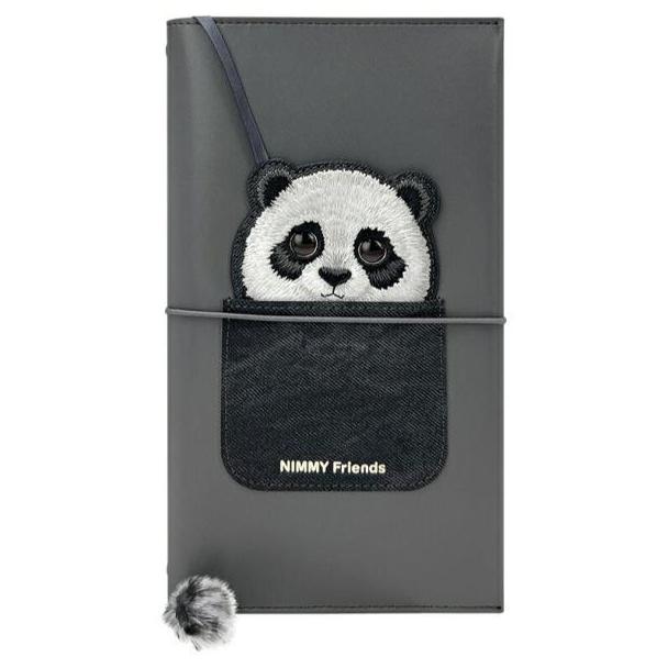 NIMMY zestaw 2w1 notatnik + długopis BIG EYED PET 2.0 Panda czarny