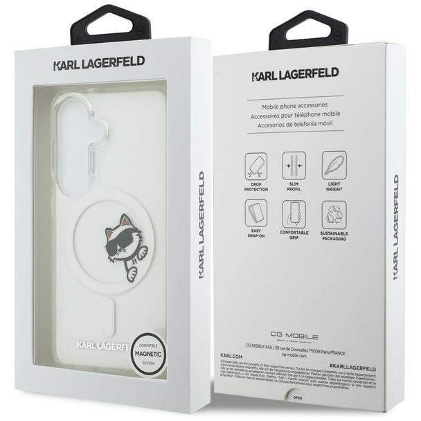 KARL LAGERFELD futerał do SAMSUNG S26 KLHMS26S6HCPSCT (Magnetic IML Peekaboo Choupette) transparentny