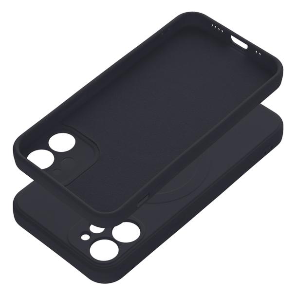 Futerał do iPhone 12 MINI Silicone Mag Cover zgodny z MagSafe czarny