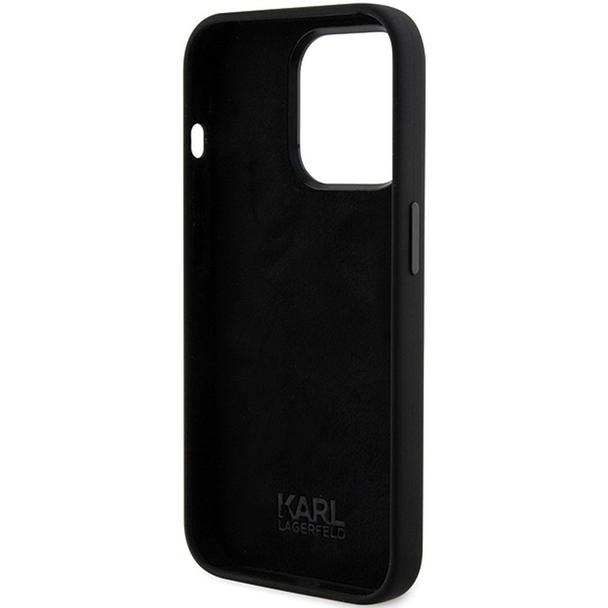 KARL LAGERFELD futerał do IPHONE 15 Pro KLHCP15LSDHKCNK (Silicone KC) czarny
