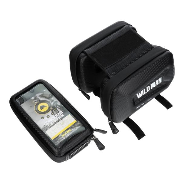 WILDMAN sakwa rowerowa na ramę na zamek  E6S 1,2L ( 4" - 7" ) czarna
