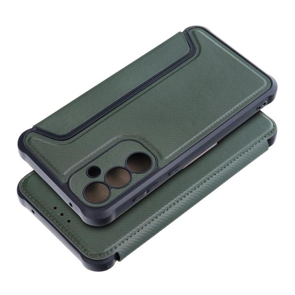 Etui z klapką na Samsung A55 5G Razor Book ciemnozielone