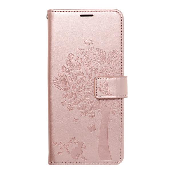 Etui z klapką na Samsung A32 5G Mezzo Book drzewo złoto-różowe