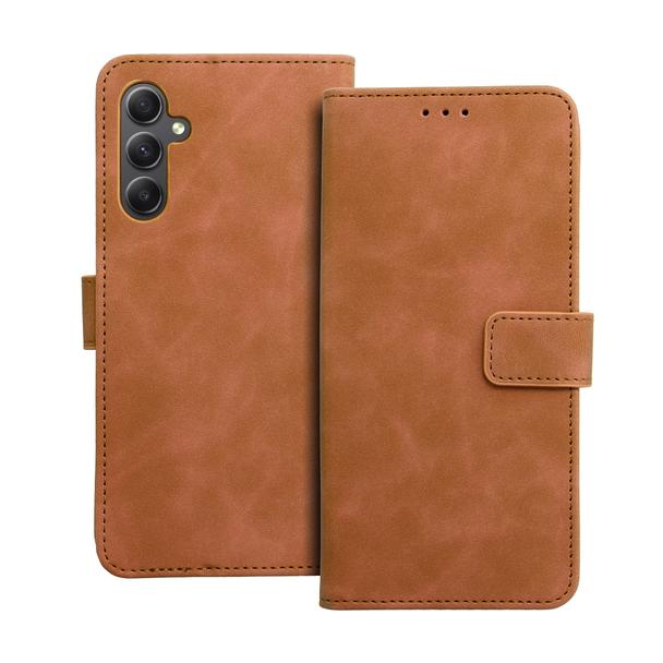 Etui z klapką na Samsung A34 5G Tender Book brązowe
