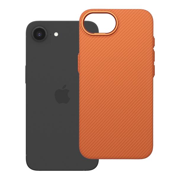 Etui na iPhone 16e (SE4 2025) / 17e K-Look zgodne z MagSafe pomarańczowe