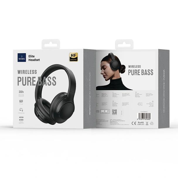 WiWU - Słuchawki bezprzewodowe Elite Headset TD-08 - czarne