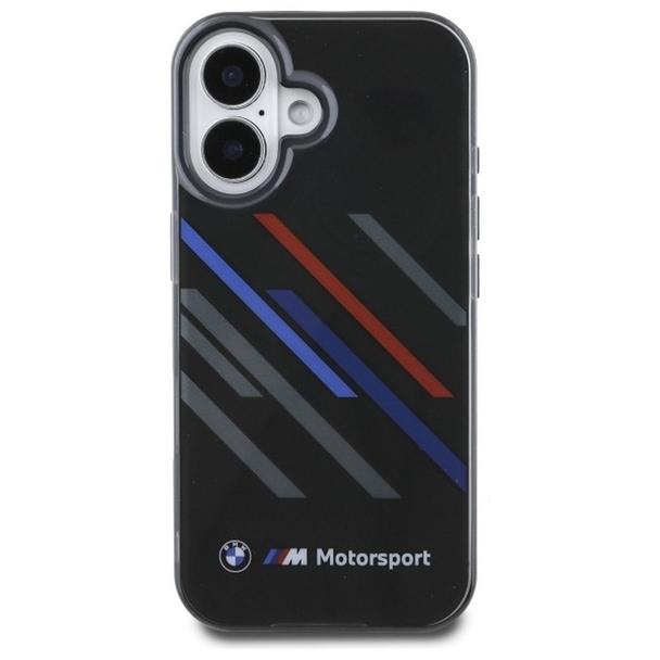 BMW futerał do IPHONE 16 BMHCP16S23HTRAK (Motorsport IML Random Stripes) black