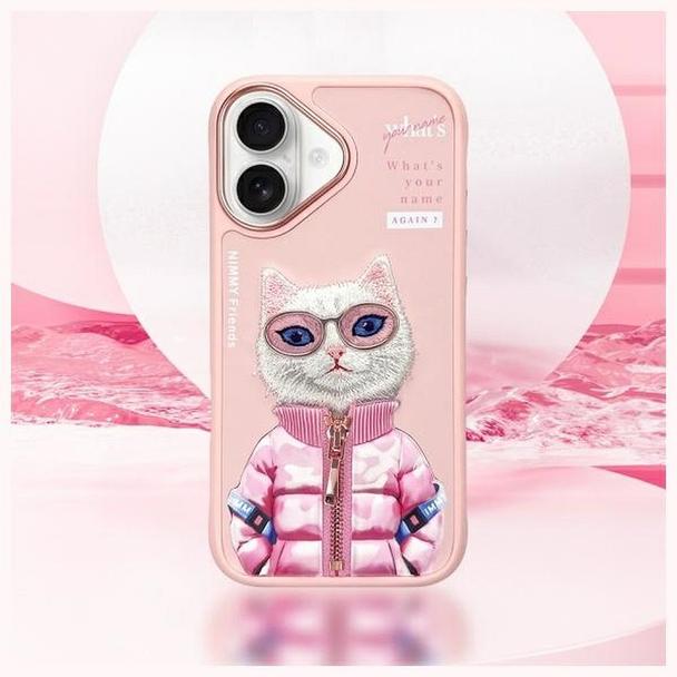 NIMMY futerał COOL&CUTE 2.0 Cat do IPHONE 16 różowy