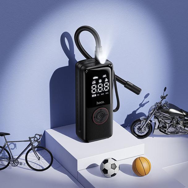 Kompresor samochodowy Hoco bezprzewodowy 4000mAh ZP18 czarny