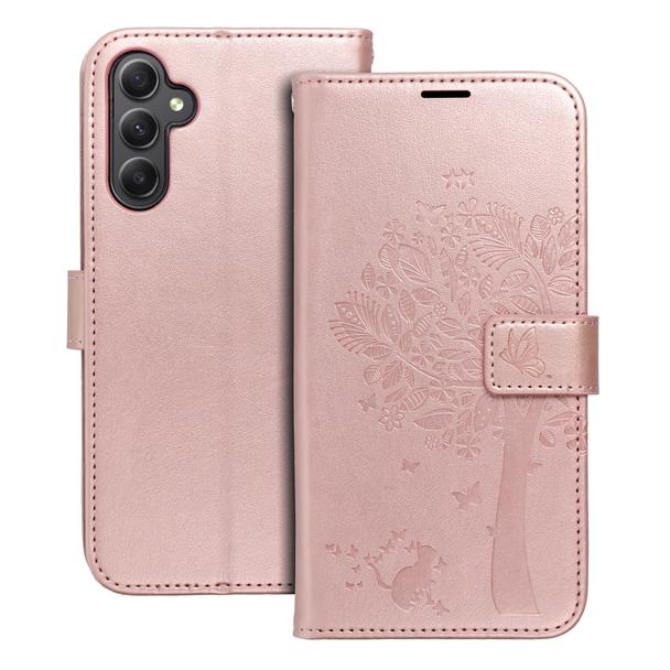 Etui z klapką na Samsung A34 5G Mezzo Book drzewo złoto-różowe