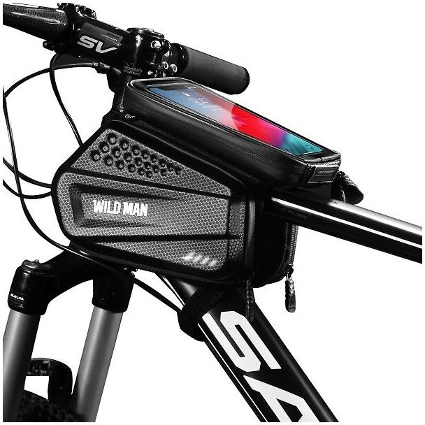 WILDMAN sakwa rowerowa na ramę na zamek 1,2L (4"-7") ES6 czarna