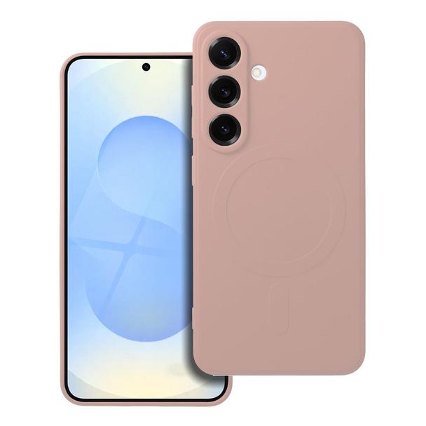 Futerał do Samsung S25 Silicone Mag Cover zgodny z MagSafe różowy