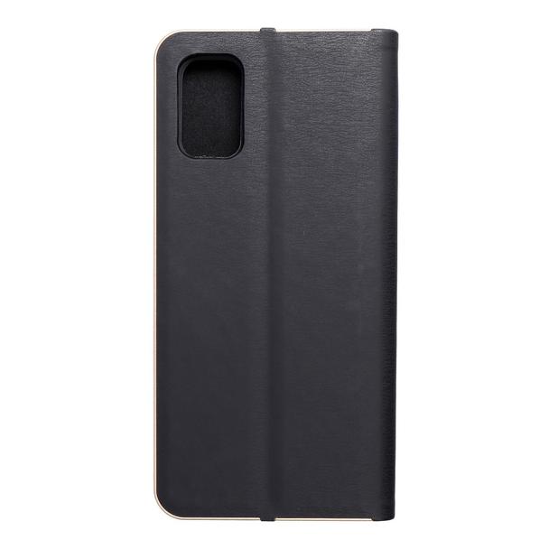 Etui z klapką na Samsung A41 Luna Book Gold czarne