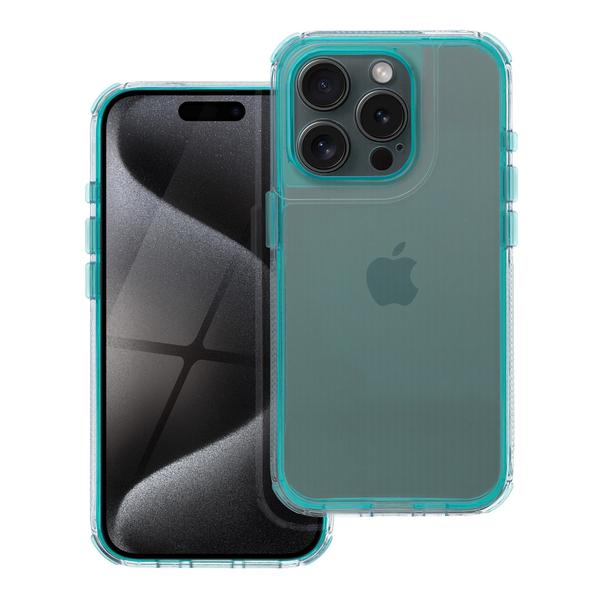 Futerał do iPhone 15 Matrix Clear miętowy
