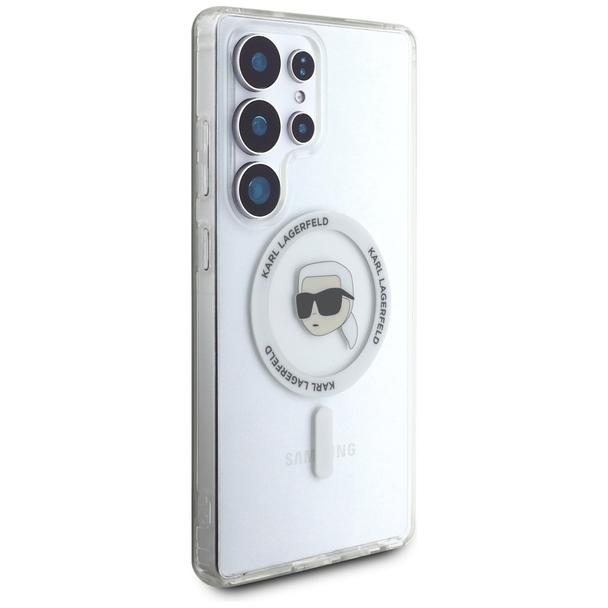 KARL LAGERFELD futerał do SAMSUNG S25 Ultra KLHMS25LHLSKIH (Magnetic IML Metal K. Heads) biały
