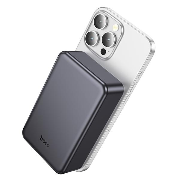Powerbank zgodny z MagSafe 20000 mAh PD QC 2A 20W Hoco J160B szary