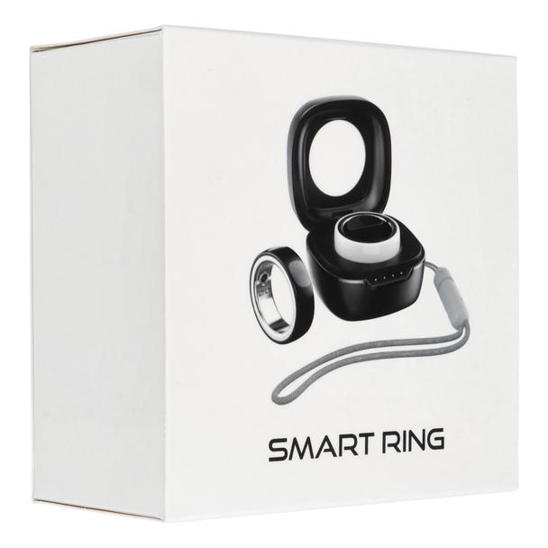Smart Ring R8- inteligentny pierścień ceramiczny ze stacją ładującą rozmiar 18mm czarny