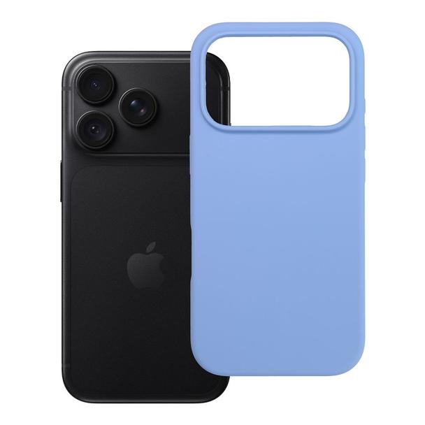 Etui na iPhone 18 Pro / 17 Pro Silicone 2mm (big hole) jasnoniebieskie
