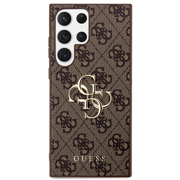 GUESS futerał do SAMSUNG S24 Ultra GUHCS24L4GMGBR (Leather 4G Metal Logo) brązowy