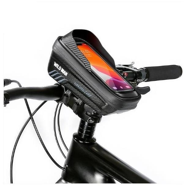 WILDMAN sakwa rowerowa na ramę na zamek 1L (4" - 7") E12X czarna