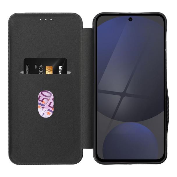 Etui z klapką na Samsung S25 Folio Side Magnet czarne