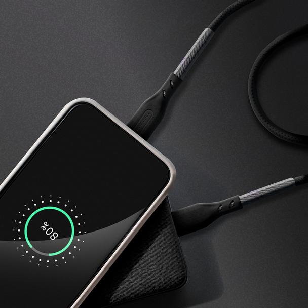 Kabel USB C do USB C Forcell F-Energy QC4.0 PD 5A 66W Carbon 1 m CB-02C czarny