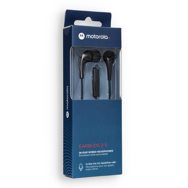 Słuchawki przewodowe douszne z mikrofonem MOTOROLA Ear Buds 2-s czarne