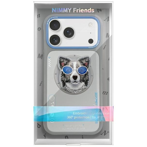 NIMMY futerał GLASSES COOL DOG kompatybilny z MagSafe do IPHONE 17 Pro szary