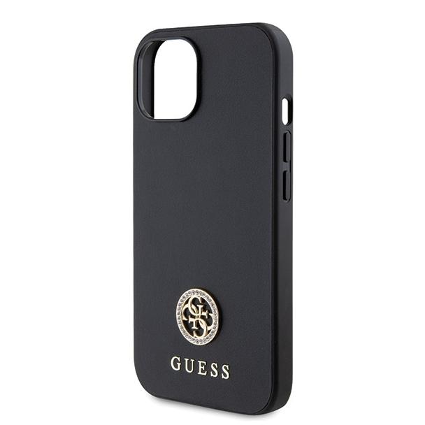 GUESS futerał do IPHONE 13 / 14 / 15 GUHCP15SPS4DGPK (Strass Metal Logo) czarny