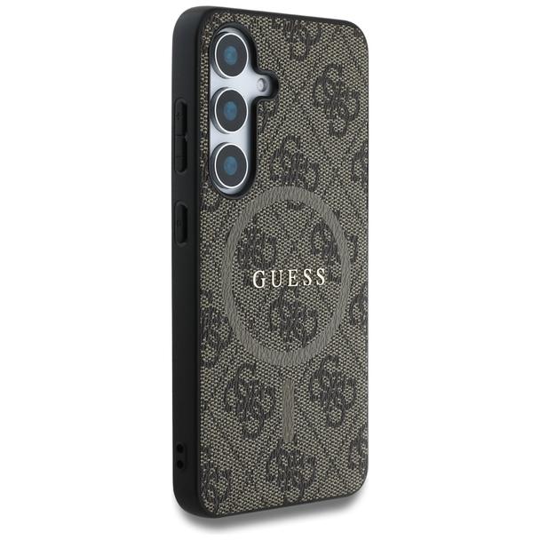 GUESS futerał do SAMSUNG S25 GUHMS25SG4GFRW (Magnetic PU 4G Ring Classic Logo) brązowy