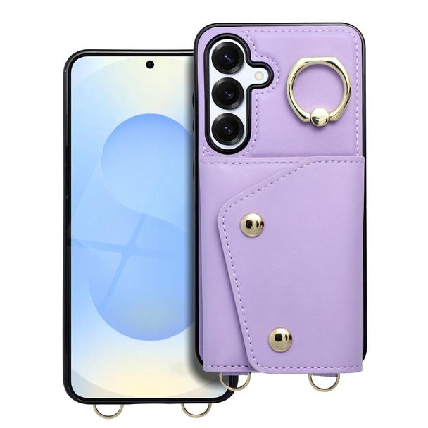 Futerał do Samsung A35 5G Wonder z portfelem liliowy