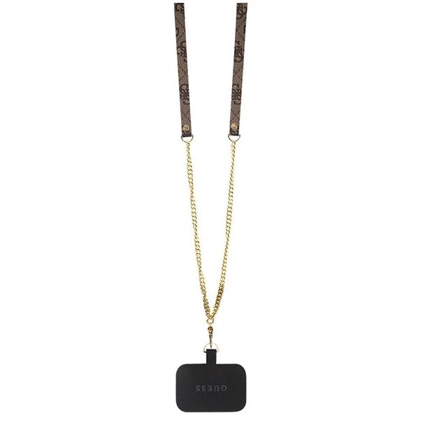 GUESS futerał do IPHONE 13 / 14 / 15 GUHCP14SP4TDSCPW (Crossbody 4G Metal Logo) brązowy