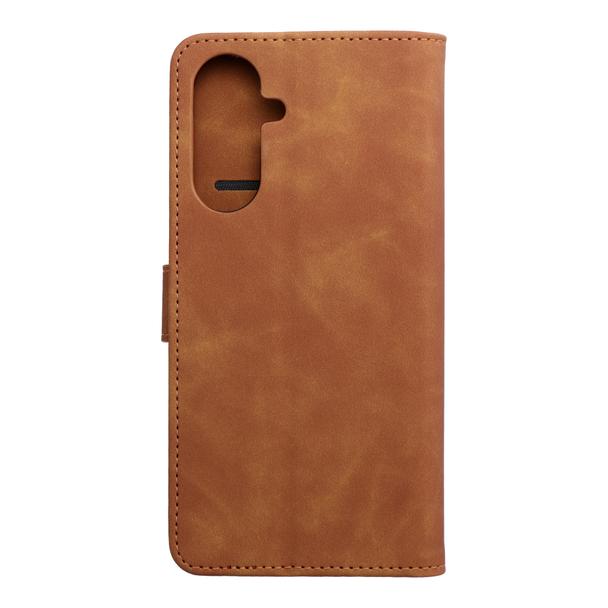 Etui z klapką na Samsung A17 Tender Book brązowe