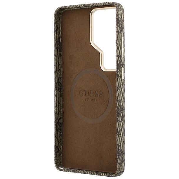 GUESS futerał do SAMSUNG S26 Ultra GUHMS26L5P4FWMSW (4G Script MagSafe) brązowy
