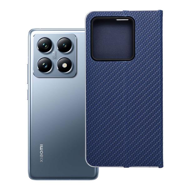 Etui z klapką na Xiaomi 14T Luna Book Carbon niebieskie