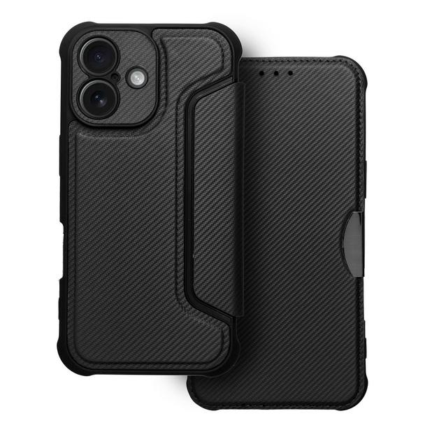 Etui z klapką na iPhone 16 PLUS Razor Book czarne