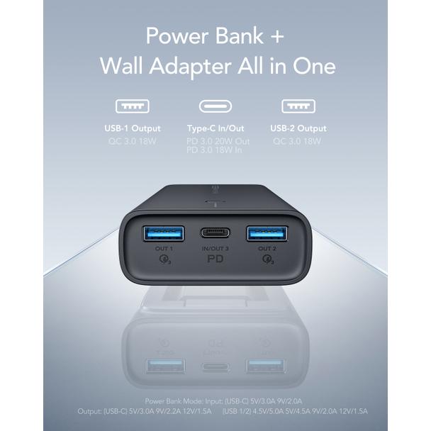 Powerbank Veger ACE100 (W1146) PD QC3.0 20W 10000 mAh czarny