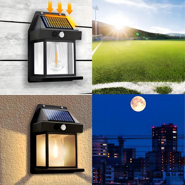 Lampa solarna LED do ogrodu elewacyjna RC-K-1536 czarna